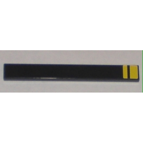 Tile 1 x 8 with Thick and Thin Yellow Stripes Pattern (Sticker) - Set 8196