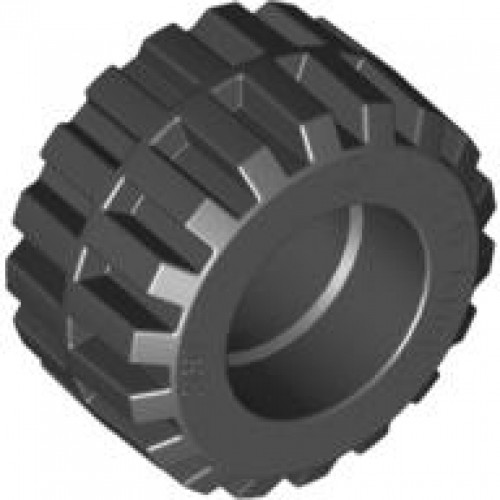 Tire & Tread 21mm D. x 12mm - Offset Tread Small Wide, Band Around Center of Tread