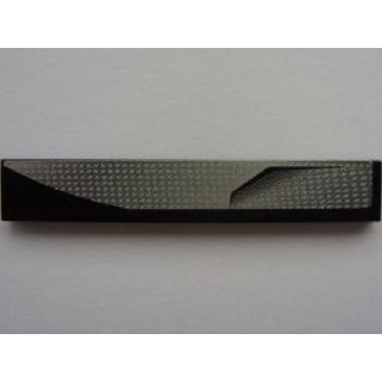 Tile 1 x 6 with Silver Panel and Air Outlet Pattern Model Left Side (Sticker) - Set 8132