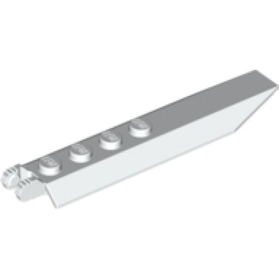 Hinge Plate 1 x 8 with Angled Side Extensions, Squared Plate Underside