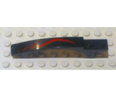 Slope, Curved 8 x 1 x 1 2/3 with Arch and Red Lines Pattern Model Right (Sticker) - Set 8669