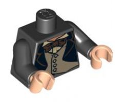 Torso Harry Potter Jacket Formal with 4 Button Vest and Brown Bow Tie Pattern / Black Arms / Light Nougat Hands