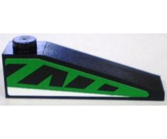 Slope 18 4 x 1 with Green and Black Pattern, Model Right (Sticker) - Set 8898