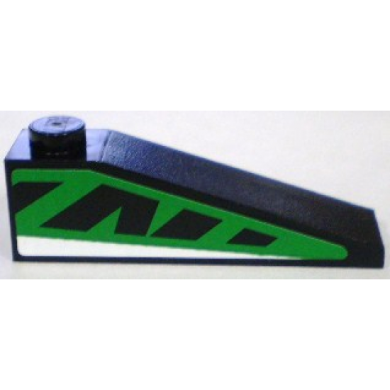 Slope 18 4 x 1 with Green and Black Pattern, Model Right (Sticker) - Set 8898