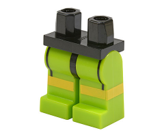 Hips and Lime Legs with Black Lines and Yellow Knee Stripes Pattern