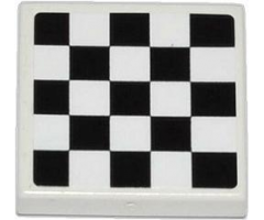 Tile 2 x 2 with Checkered Pattern (Sticker) - Set 60019