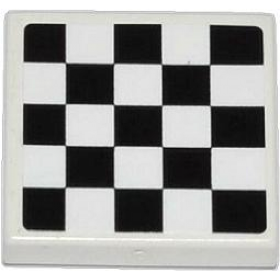 Tile 2 x 2 with Checkered Pattern (Sticker) - Set 60019