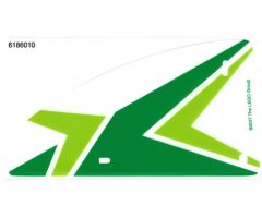 Plastic Triangle 10 x 19 Sail with Green and Lime Chevrons Pattern
