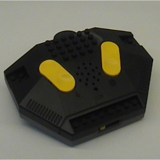 Electric, Train 9V RC Train Remote Control, Dark Bluish Gray Bottom, Yellow Buttons