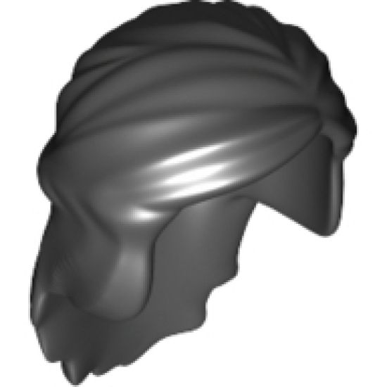 Minifigure, Hair Female Mid-Length with Braid around Sides