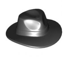 Minifigure, Headgear Hat, Wide Brim Outback Style (Fedora)