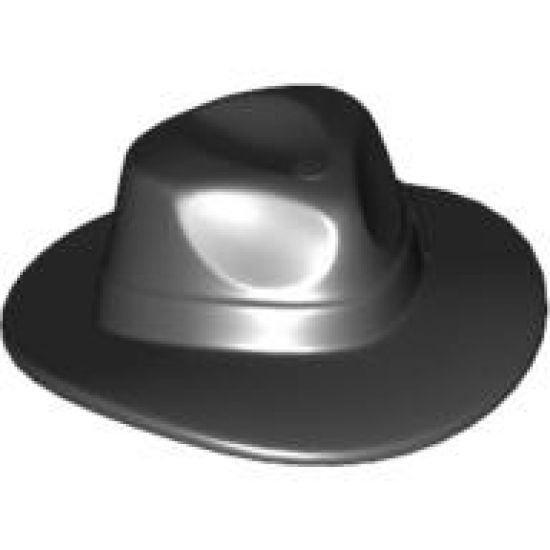 Minifigure, Headgear Hat, Wide Brim Outback Style (Fedora)