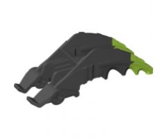Bionicle Foot Mistika Clawed with Axle with Marbled Lime Talons