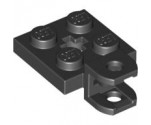 Plate, Modified 2 x 2 with Tow Ball Socket, Short, Flattened with Holes and Axle Hole in Center