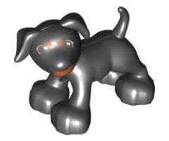 Duplo, Animal Dog with Dark Orange Mouth and Spots between Eyes Pattern