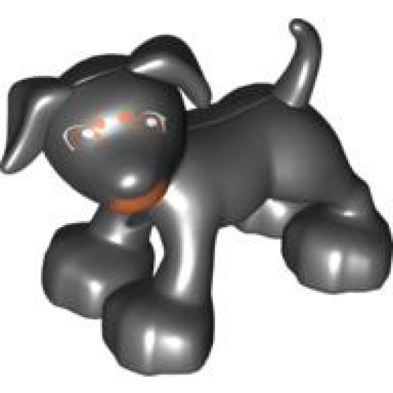 Duplo, Animal Dog with Dark Orange Mouth and Spots between Eyes Pattern