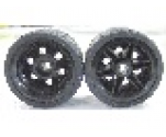 Wheel & Tire Assembly 30.4mm D. x 20mm with No Pin Holes and Reinforced Rim with Black Tire 37 x 22 ZR (56145 / 55978)