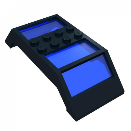 Window 4 x 10 x 2 Roof Slope Double, Trans-Dark Blue Glass