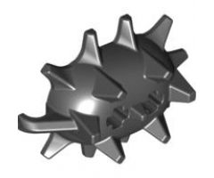 Minifigure, Weapon Spiked Ball Half with 2 Axle Holes