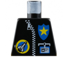 Torso Space Port Logo, Zipper, ID and Police Star Pattern