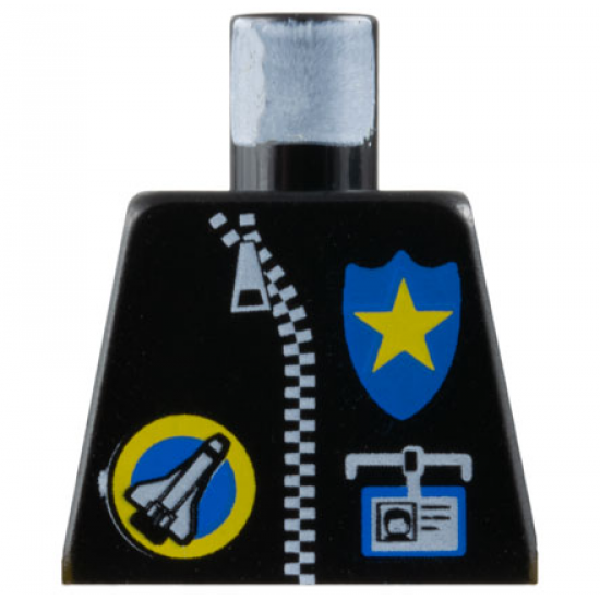 Torso Space Port Logo, Zipper, ID and Police Star Pattern