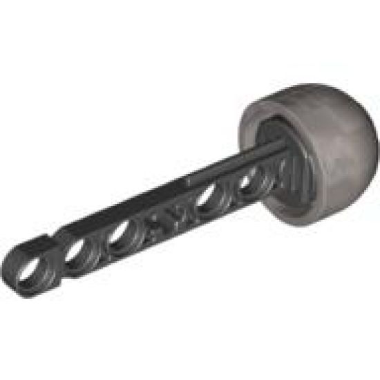 Projectile Launcher Arrow, Liftarm Shaft with Solid Flat Silver Rubber End