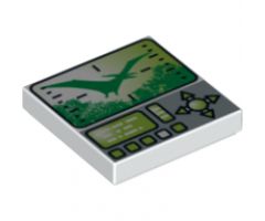 Tile 2 x 2 with Pteranodon Dino Hunting Screen, Buttons and Toggle Pattern