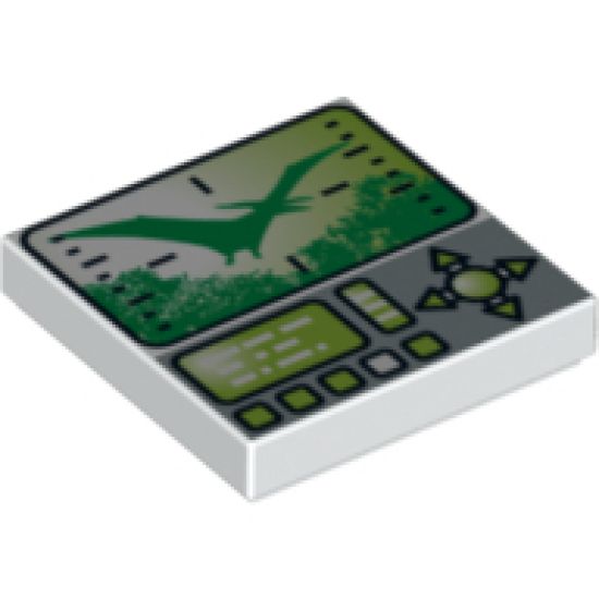 Tile 2 x 2 with Pteranodon Dino Hunting Screen, Buttons and Toggle Pattern