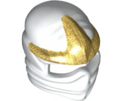 Minifigure, Headgear Ninjago Wrap with Gold 3 Point Emblem Pattern