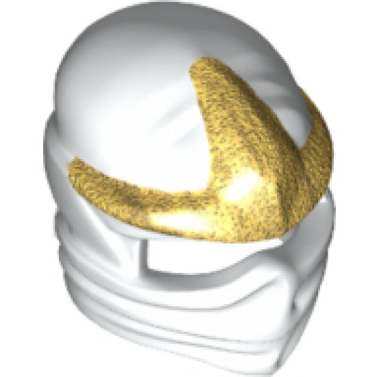 Minifigure, Headgear Ninjago Wrap with Gold 3 Point Emblem Pattern