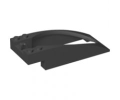 Windscreen 10 x 4 x 2 Curved with Bubble Cutout and Single Hinge Finger