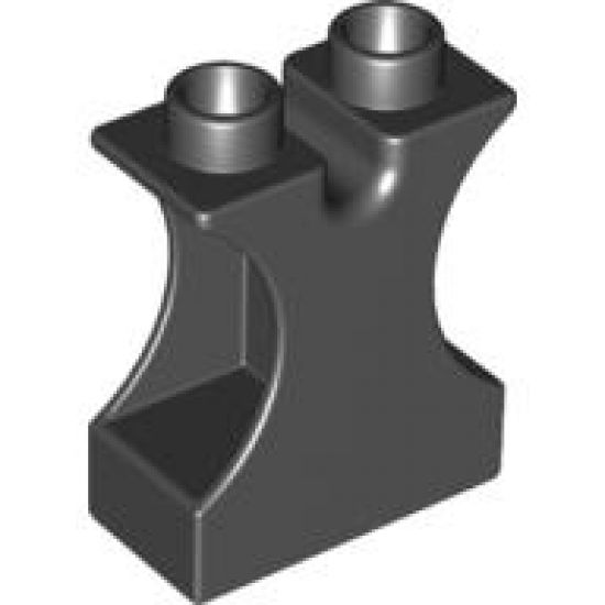 Duplo, Brick 1 x 2 x 2 with Side Cutouts and Channel in Top