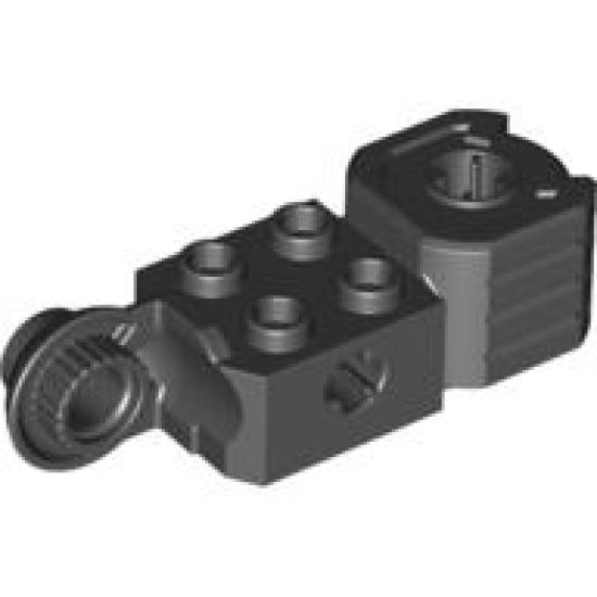 Technic, Brick Modified 2 x 2 with Axle Hole, Rotation Joint Ball Half (Vertical Side), Vertical Axle Hole End (Fist)