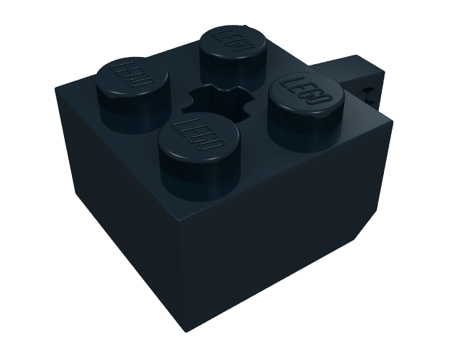 Hinge Brick 2 x 2 Locking with 1 Finger Vertical and Axle Hole (+ Shape)
