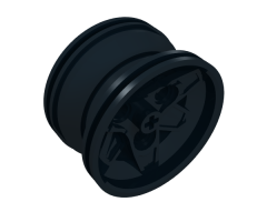 Wheel 43.2mm D. x 26mm Technic Racing Small, 3 Pin Holes
