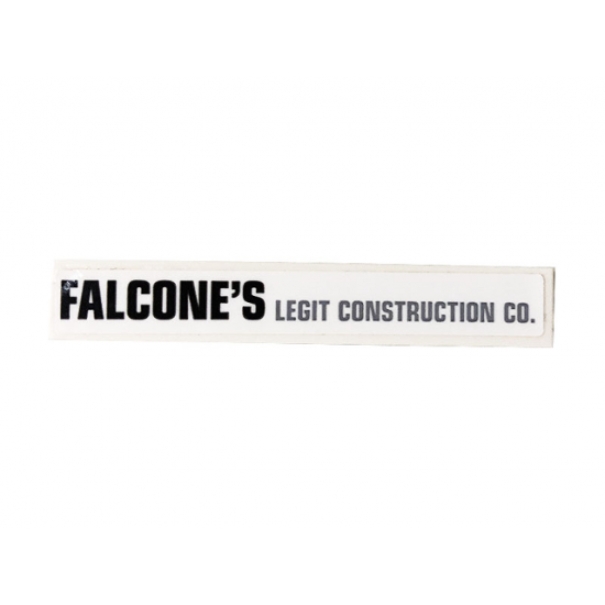 Tile 1 x 6 with 'FALCONE'S LEGIT CONSTRUCTION CO.' Pattern (Sticker) - Set 70915