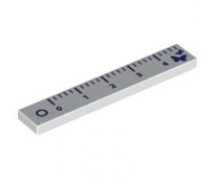 Tile 1 x 6 with Ruler Pattern