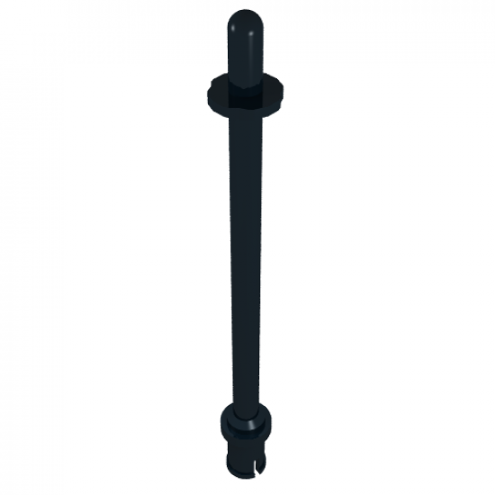 Bar 8L with Stop Rings and Pin (Technic, Figure Accessory Ski Pole) - Rounded End