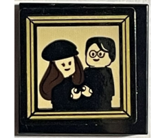Tile 2 x 2 with James and Lily Potter Portrait Pattern (Sticker) - Set 75968