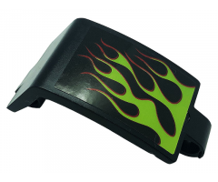 Technic, Panel Curved 3 x 5 x 3 with Lime Flames Pattern Model Left Side (Sticker) - Set 42118