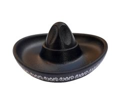 Minifigure, Headgear Hat, Mexican Sombrero with Silver Ornate Trim Wide Pattern (BAM)