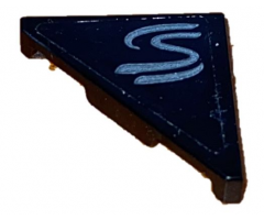 Tile, Modified 2 x 2 Triangular with Stylized Letter S Pattern Model Left Side (Sticker) - Set 75892