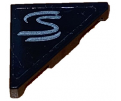 Tile, Modified 2 x 2 Triangular with Stylized Letter S Pattern Model Right Side (Sticker) - Set 75892