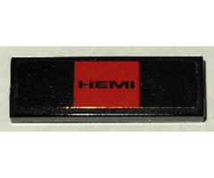 Tile 1 x 3 with 'HEMI' on Red Background Pattern (Sticker) - Set 75893