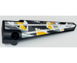 Technic, Panel Fairing # 6 Long Smooth, Side B with White, Yellows and Grays Stone Background Pattern (Sticker) - Set 42069