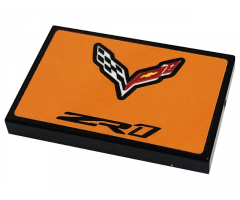 Tile 2 x 3 with Chevrolet Logo and Black 'ZR1' Pattern (Sticker) - Set 42093