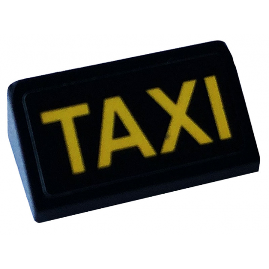 Slope 30 1 x 2 x 2/3 with Yellow 'TAXI' Pattern (Sticker) - Set 60233