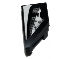 Wedge 2 x 1 with Stud Notch Left with Car Headlight Pattern (Sticker) - Set 75885