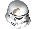 Minifigure, Headgear Helmet SW Stormtrooper, 2 Chin Holes and Dirt Stains Pattern