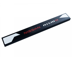 Tile 1 x 8 with Red 'NISSAN' and 'nismo' Pattern Model Left Side (Sticker) - Set 76896
